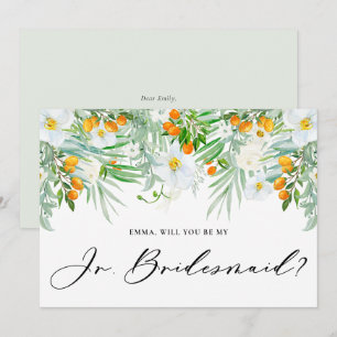 Convites Orquídeas e Kumquats Você Será Minha Jr Dama de Ho