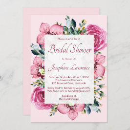 Convites Orquídeas e Rosas cor-de-água Chá de panela