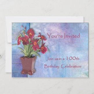 Convites Orquídeas e Watercolor 100º Aniversário