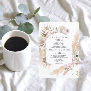 Convites Orquídeas Florais Elegantes e Quadro de Beleza Pa