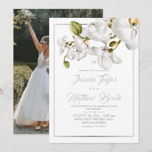 Convites Orquídeas Quadro Casamento Elegante Foto