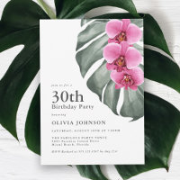 Orquídeas Rosa Quente no Partido da aniversário de