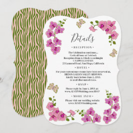 Convites Orquídeas Roxas Delicadas e Elegantes Detalhes Cas