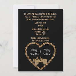 Convites ORV GP Off Road ORV Names in Heart Wedding