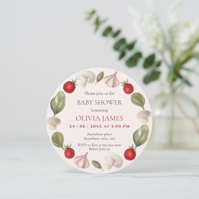 Convites Os agricultores comercializam chás de fraldas cult (Em pé/Frente)