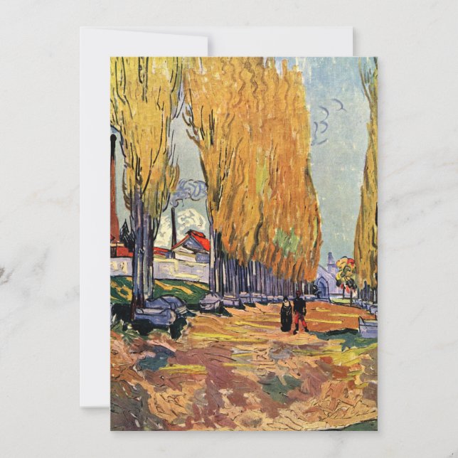 Convites Os Alyscamps (Cemitério) por Vincent van Gogh (Frente)