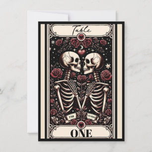 Convites OS AMANTES Tarot Esqueleto Amor Rosas Número da Me