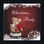 Convites Os amigos são os mais doces - urso de ursinho do<br><div class="desc">Mostre que quanto seus amigos lhe significam com estes convites adoráveis elegantes e chiques da festa de Natal para partidos festivos do Xmas da família, dos adultos e das crianças com um urso de ursinho bonito do Natal que veste um vestido bonito do feriado com as palavras os "amigos são...</div>