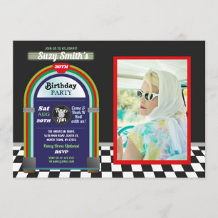 Convites Os anos 50 retros da foto do anos 50 do comensal