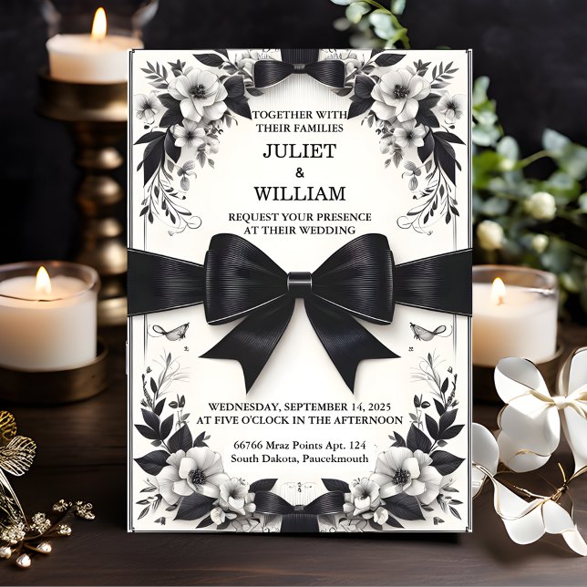 Convites Os Arcos Satin Chic Fita Cortando Casamento (Criador carregado)