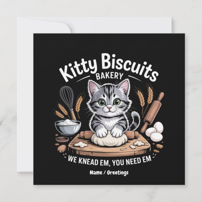 Convites Os Biscoitos gatinhos Sabemos Que Precisa De Um Ga (Frente)