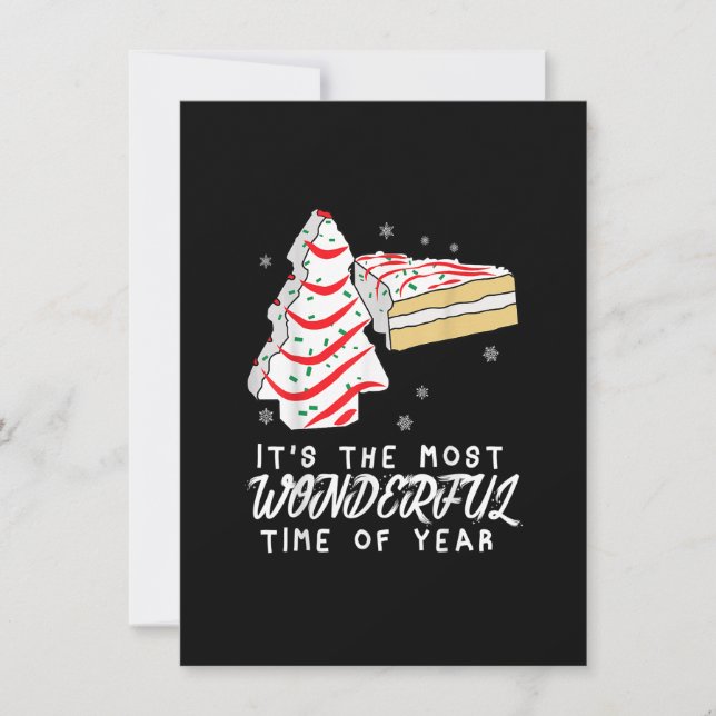 Convites Os bolos de árvore de Natal é o momento mais marav (Frente)