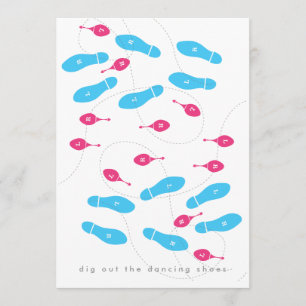 Convites Os calçados da dança salvar a data