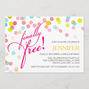 Convites Os confetes livram finalmente o partido do