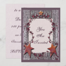 Convites Os conselhos do celeiro oxidaram estrelas