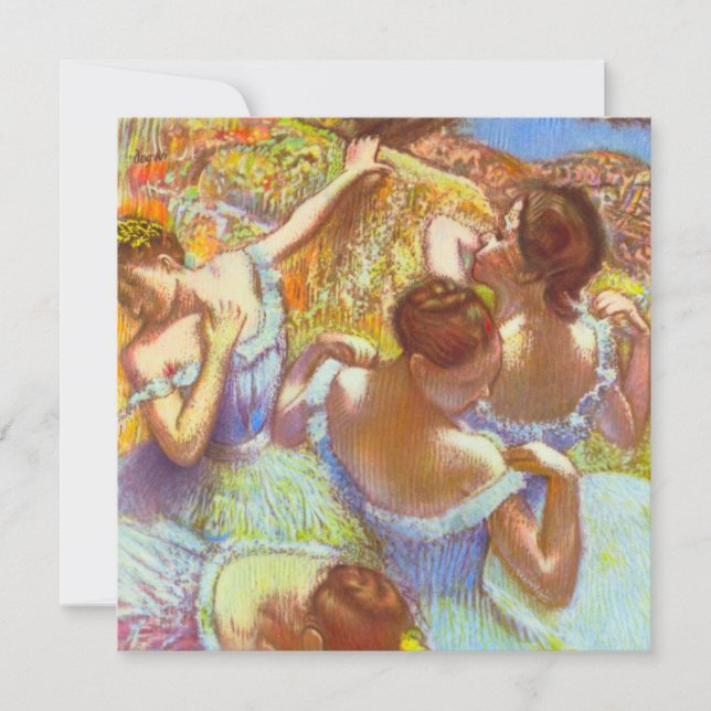 Convites Os Dançarinos Azuis de Edgar Degas (Frente)