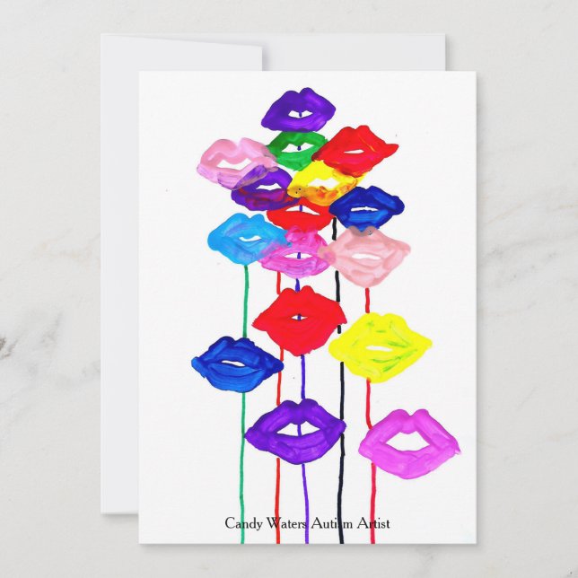 Convites Os doces molham o artista do autismo (Frente)