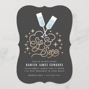 Convites Os elogios azuis ao pouco um sorvo & consideram o