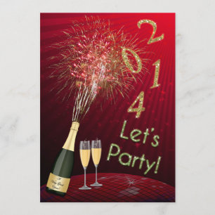 Convites Os fogos-de-artifício da véspera de Ano Novo