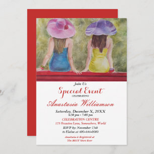 CONVITES OS GALÕES QUE REMINISCING EM UM PARTIDO VERMELHO