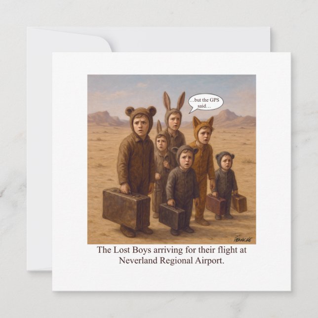 Convites Os Meninos Perdidos chegando para o voo (Frente)