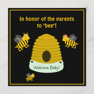 Convites Os pais à abelha Bumble o chá de fraldas da abelha