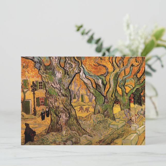 Convites Os Reparadores de Estradas por Vincent van Gogh (Em pé/Frente)