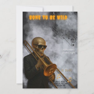 Convites Osso para Ser Selvagem - Trombone de Esqueleto   H