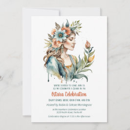 Convites Ostara Equinócio da Primavera Flor Deusa Sabbat