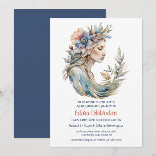 Convites Ostara Equinócio da Primavera Flor Deusa Sabbat