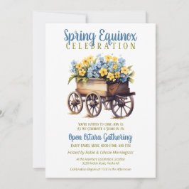 Convites Ostara Equinócio de Primavera Carrinho de Flores V