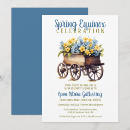 Convites Ostara Equinócio de Primavera Carrinho de Flores V