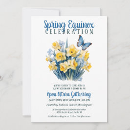 Convites Ostara Spring Equinox Daffodil Butterfly Sabbat