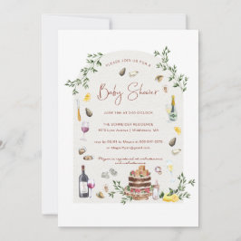 Convites Ostras e Vinhos Elegantes | Chá de fraldas