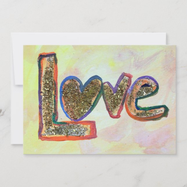 Convites ou Anúncios de Pastéis de Ouro de Amor (Frente)