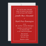 Convites ou Anúncios Vermelhos Escuros Personaliza<br><div class="desc">Este convite vermelho escuro é a forma perfeita de convidar seus amigos e família para o seu casamento. Você também pode personalizar o texto para qualquer outro evento, como graduação ou chá de fraldas. Você pode facilmente alterar a fonte, a cor do texto e o texto da página de pedido...</div>