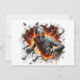 Convites Oud en Griezelig Mummie Skelet Breekt Door