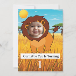 Convites Our Little Cub Is Turning 1 Birthday Invitation | 