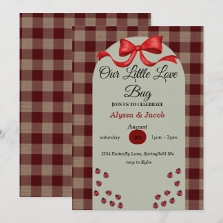 Convites Our Little Love Bug Baby Shower Invitation 