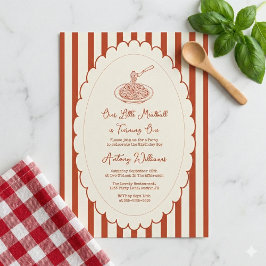 Convites Our little meatball is turning one 1st Birthday 