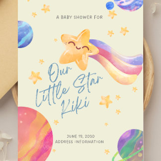 Convites “Our Little Star” Baby Shower Invitation