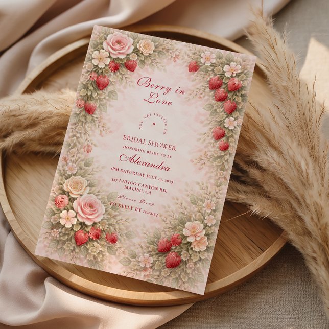 Convites Our Little Strawberry Love (Criador carregado)