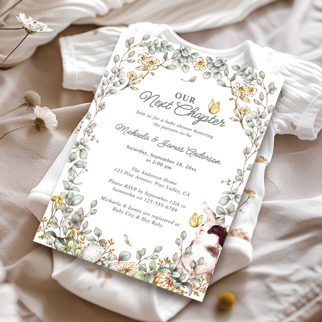 Convites Our Next Chapter Fairytale Storybook Baby Shower (Criador carregado)