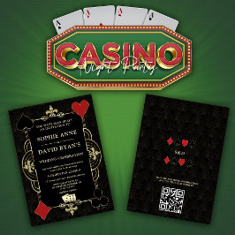 Convites Ouro Art Deco Anos 20 Cassino Vegas Poker Casament