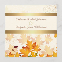 Convites Ouro Autumn Deixa Casamento