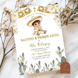 Convites Ouro Branco Bautizo Mexicano Y Primer Anito
