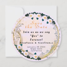 Ouro Branco Floral Personalizado Elegante Casament