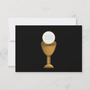 Convites Ouro Chalice e Anfitrião - Santa Comunhão