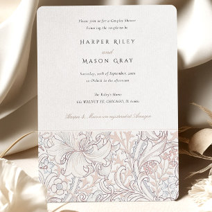 Convites Ouro clássico do Chá casal Lily Elegante Pastel