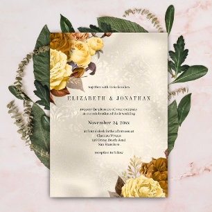 Convites Ouro Damask Rosa
